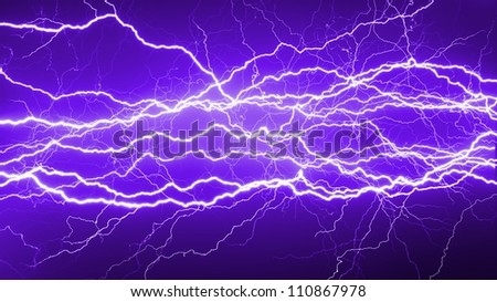 Nature force background - lightnings in dark sky