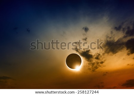 Scientific background, astronomical phenomenon - full sun eclipse, solar eclipse