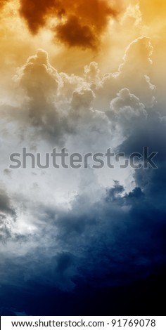 Armageddon background - dramatic sky with light from above. Mayan apocalypse 2012, Nostradamus armageddon 2012, armageddon bible
