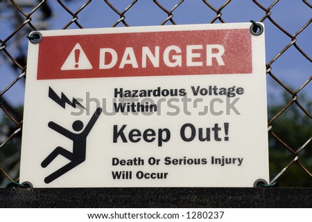 High Voltage Sign - Shot in RAW - not sharpened.