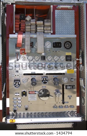 Control Panel of a Fire Truck - Gages and Dials