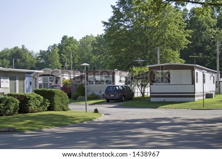 House trailer park - mobile homes in Ohio.