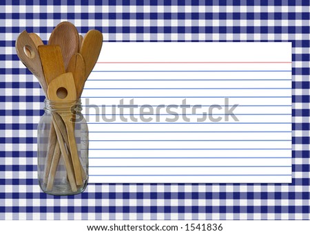 Navy Blue and White Stripe - Spoon Jar - Recipe Card  All elements created by Denise Kappa.
