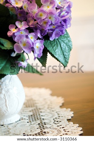 field of hydrangea