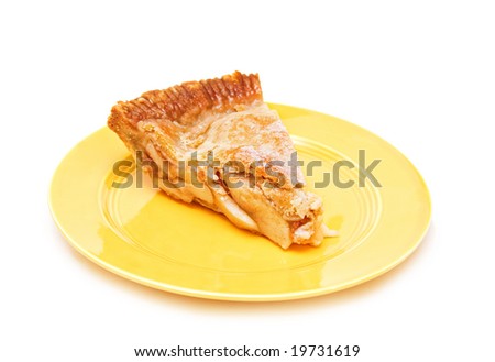 apple pie slice. stock photo : A slice of apple