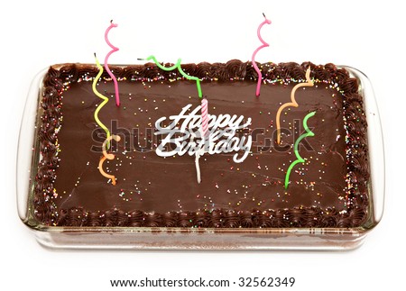 Funny Birthday Cakes on Rectangular Birthday Cake With Funny Candles  Stock Photo 32562349