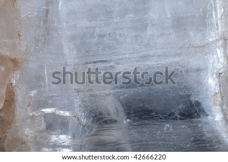 gypsum crystal stone detail of a transparent texture