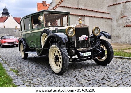 stock photo BECHYNE CZECH REPUBLIC JULY 29 FIAT at Car Competition 