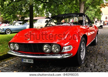 stock photo BECHYNE CZECH REPUBLIC JULY 29 FIAT at Car Competition 