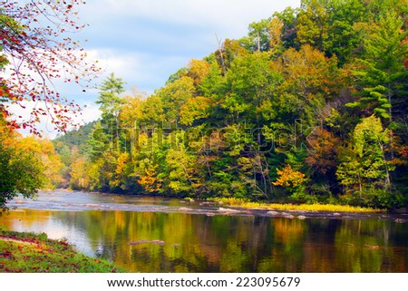 Tellico River in Cherokee National Forest, just outside Great Smoky Mountains National Park in Tennessee