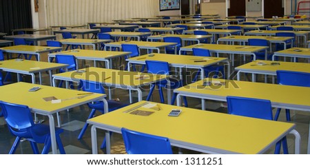 Room set out for tests/examinations