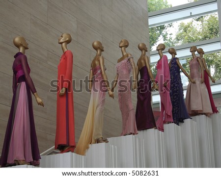 An exhibition of evening wear by Valentino in Rome August 2007