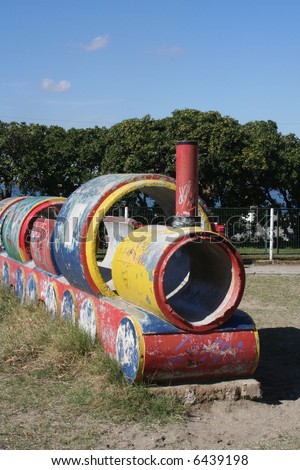 Children\'s Playground model of steam train