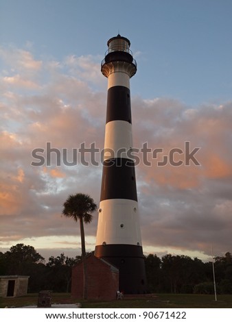 Cape Canaveral Lighthouse at sunset, Cape Canaveral, Florida