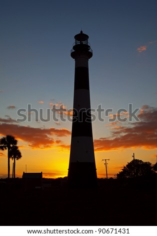 Cape Canaveral Lighthouse at sunset, Cape Canaveral, Florida