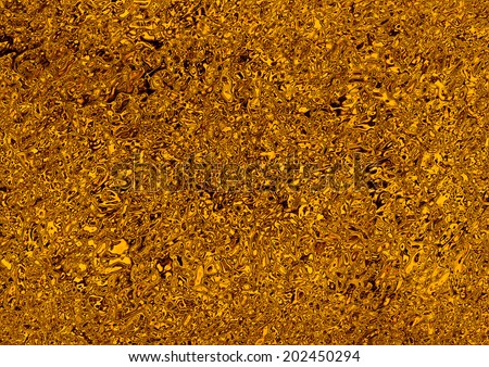 Liquid gold abstract texture background with wavy surface