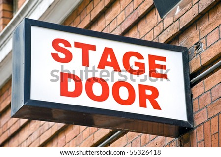 London Theater Stage Door Sign