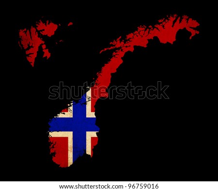 Norway Flag Outline