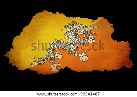 bhutan map outline