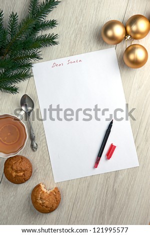 Writing a letter to Santa Claus