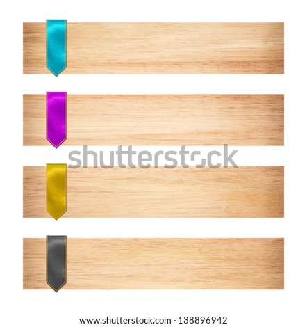 Four plates with multicolored ribbons. Cyan, magenta, yellow and black (CMYK).