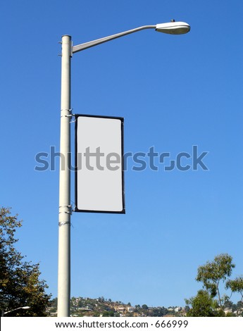 Blank Banner on Light Post