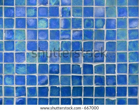 Background Pattern of Turquoise and Blue Glass Tiles