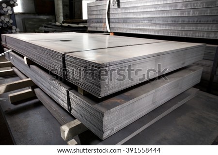 Stack of stainless steel bars