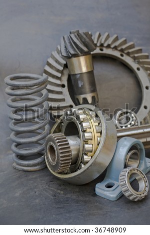 industrial tools- spring, crown-wheel, bearing