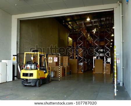 A warehouse loading bay