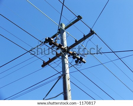 Wired (electric power pole)