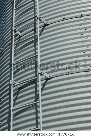 ladder attached to seed silo