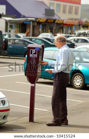 feeding the parking meter