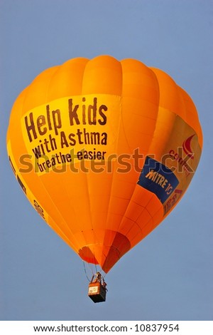 2008 Wairarapa NZ Balloon Fiesta yellow balloon