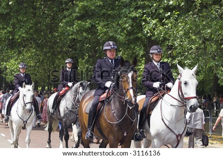 British police force on duty