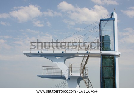 Newly refurbished swimming pool tower in Varna, Bulgaria