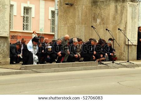 VARNA, BULGARIA - MAY 9: Celebrating May 9, the Victory Day, the End of the World War II, and the Day of Europe. May 9, 2010 in Varna, Bulgaria