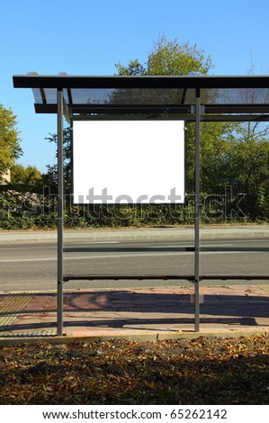 Black banner. This is for advertisers to place ad copy samples on a bus shelter.