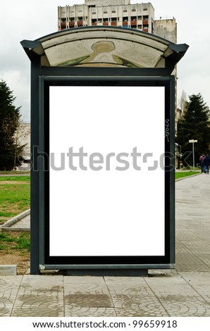 This is for advertisers to place ad copy samples on a bus shelter.
