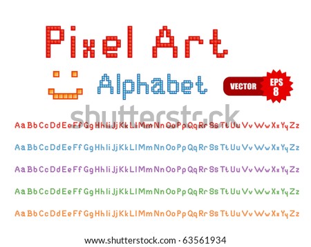 pixel art alphabet