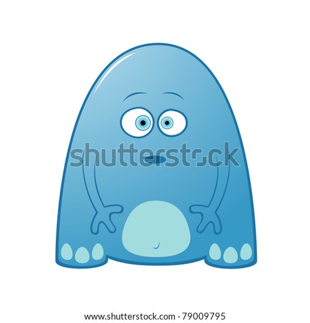 Blue Cute Monster