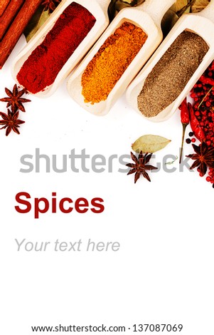 food ingredients isolated over white