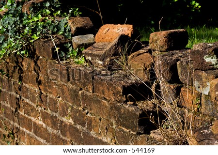 Brick Wall in cemetery