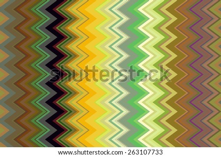 Geometric multicolored abstract of solid stripes in vertical zigzags for themes of mathematical regularity and variety