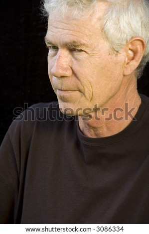 Daisy Duke Tumblr | E HotSex. stock photo mature caucasian man with gray hair steady gaze pensive expression dark background 3086334 Daisy Duke Tumblr | E HotSex.