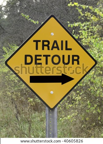 temporary detour sign