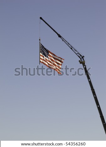 american flag waving in wind. stock photo : American flag,
