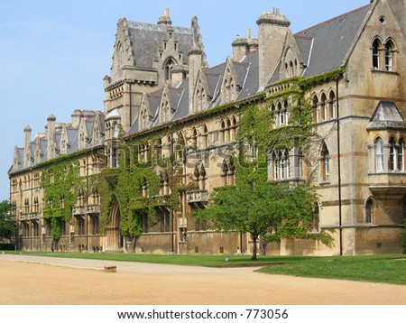 Facade of Christ Church College, Oxford, UK