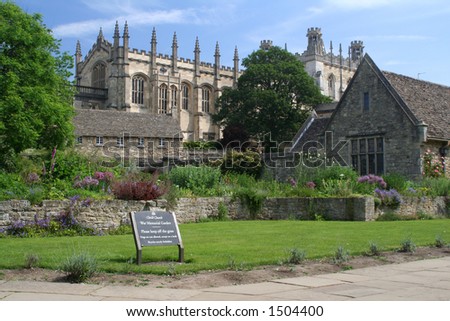 Summer view of Christ Church Cathedral, Oxford University, Oxford, England, UK