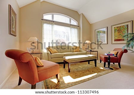 Beautiful classic living room with elegant furniture.